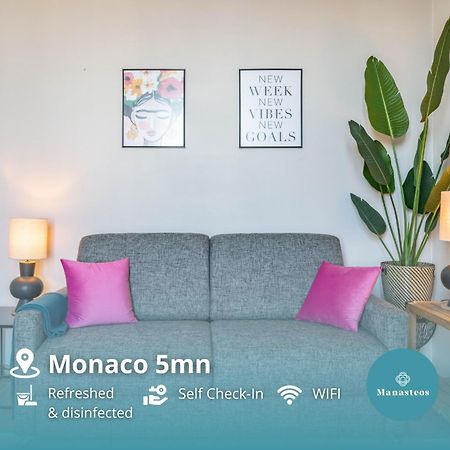 Frontiere De Monaco - Balconnet Vue Mer - Ba Appartement Beausoleil Buitenkant foto